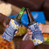 Federated States Of Micronesia Christmas 4 in 1 Can Cooler Tumbler Retro Style Dark Version - Polynesian Pride