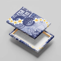 Federated States Of Micronesia Christmas Canvas Wall Art Retro Style Dark Version - Polynesian Pride