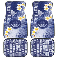 Federated States Of Micronesia Christmas Car Mats Retro Style Dark Version - Polynesian Pride