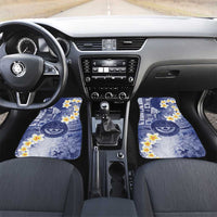 Federated States Of Micronesia Christmas Car Mats Retro Style Dark Version - Polynesian Pride