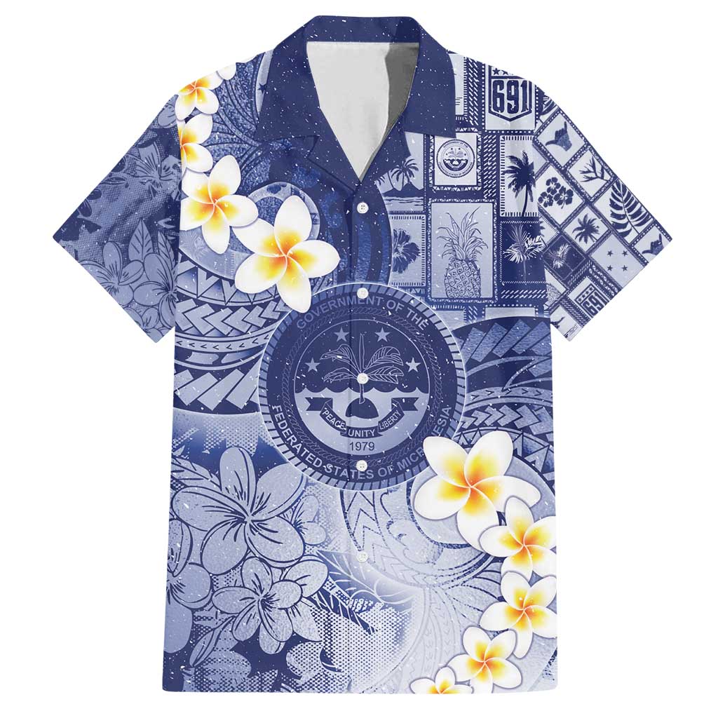 Federated States Of Micronesia Christmas Family Matching Long Sleeve Bodycon Dress and Hawaiian Shirt Retro Style Dark Version - Polynesian Pride