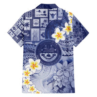 Federated States Of Micronesia Christmas Family Matching Summer Maxi Dress and Hawaiian Shirt Retro Style Dark Version - Polynesian Pride