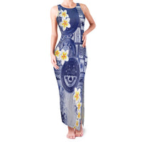 Federated States Of Micronesia Christmas Family Matching Tank Maxi Dress and Hawaiian Shirt Retro Style Dark Version - Polynesian Pride