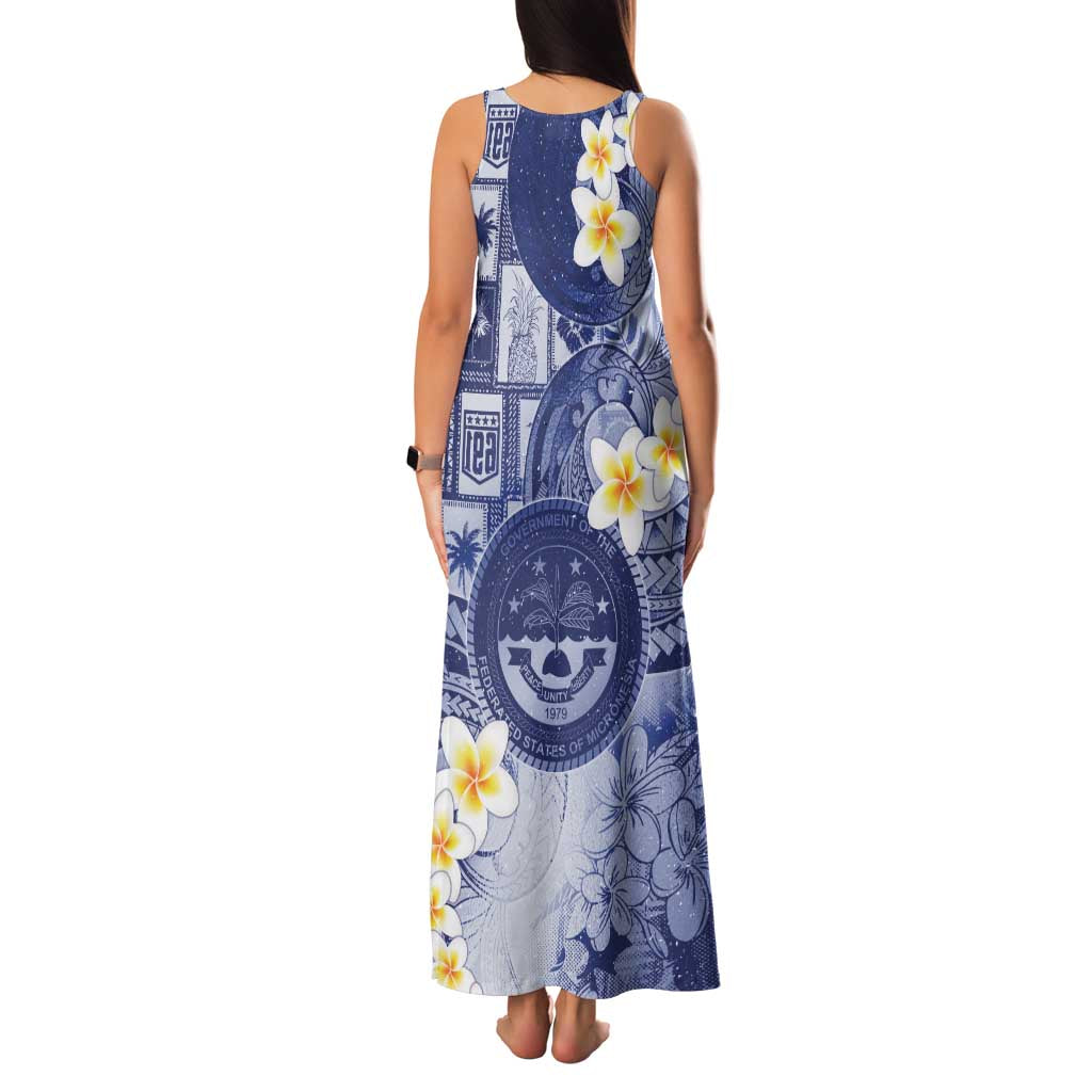 Federated States Of Micronesia Christmas Family Matching Tank Maxi Dress and Hawaiian Shirt Retro Style Dark Version - Polynesian Pride