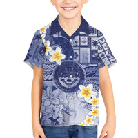 Federated States Of Micronesia Christmas Family Matching Tank Maxi Dress and Hawaiian Shirt Retro Style Dark Version - Polynesian Pride