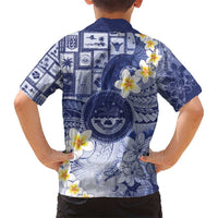 Federated States Of Micronesia Christmas Kid Hawaiian Shirt Retro Style Dark Version - Polynesian Pride