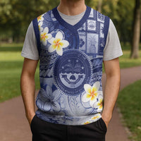 Federated States Of Micronesia Christmas Knitted V-Neck Vest Retro Style Dark Version LT05 - Polynesian Pride