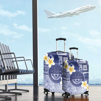 Federated States Of Micronesia Christmas Luggage Cover Retro Style Dark Version - Polynesian Pride