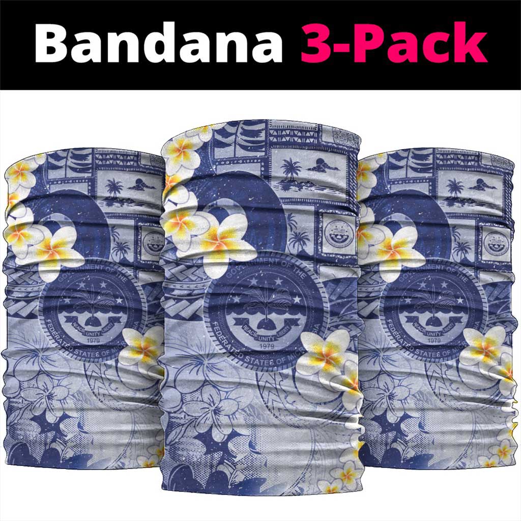 Federated States Of Micronesia Christmas Neck Gaiter Retro Style Dark Version - Polynesian Pride