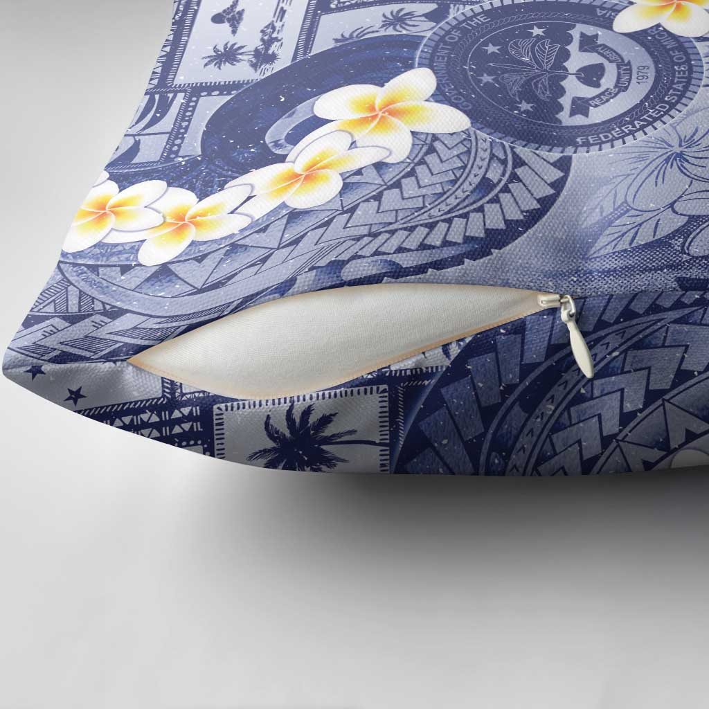 Federated States Of Micronesia Christmas Pillow Cover Retro Style Dark Version - Polynesian Pride