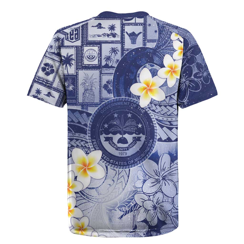 Federated States Of Micronesia Christmas Rugby Jersey Retro Style Dark Version - Polynesian Pride