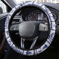 Federated States Of Micronesia Christmas Steering Wheel Cover Retro Style Dark Version - Polynesian Pride