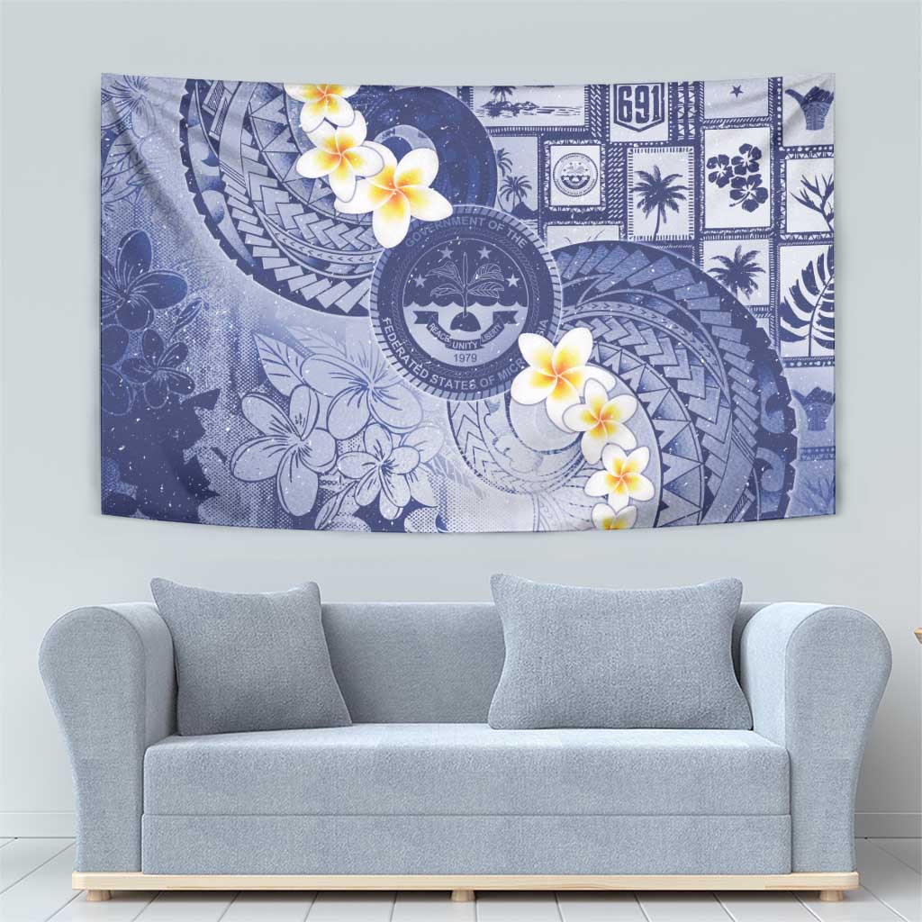 Federated States Of Micronesia Christmas Tapestry Retro Style Dark Version - Polynesian Pride