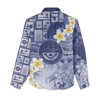 Federated States Of Micronesia Christmas Women Casual Shirt Retro Style Dark Version - Polynesian Pride