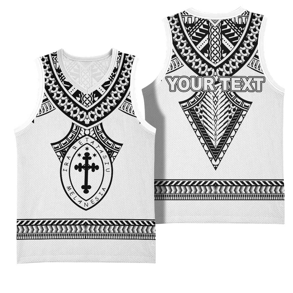 Personalised Melanesian Brotherhood Basketball Jersey With Tribal Pattern - Polynesian Pride