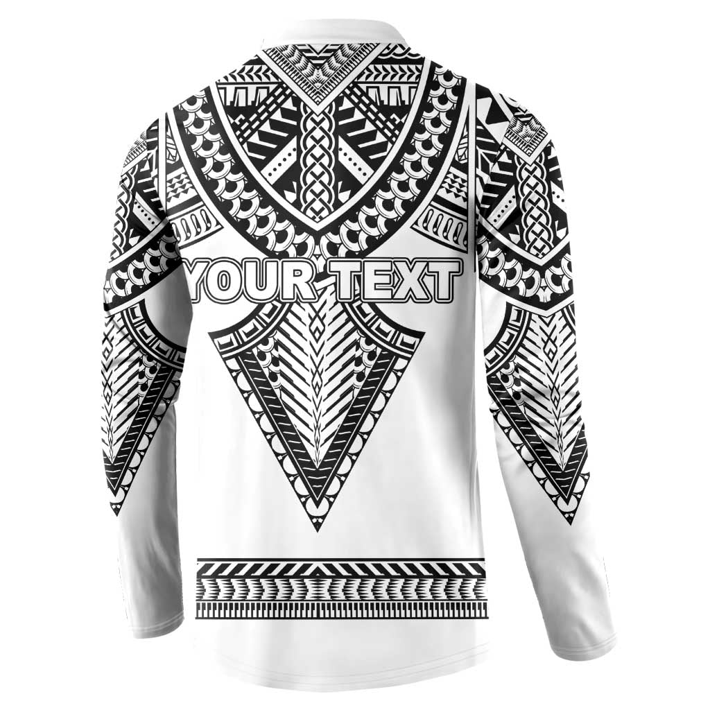 Personalised Melanesian Brotherhood Button Sweatshirt With Tribal Pattern - Polynesian Pride