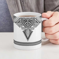 Personalised Melanesian Brotherhood Ceramic Mug With Tribal Pattern - Polynesian Pride