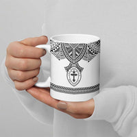 Personalised Melanesian Brotherhood Ceramic Mug With Tribal Pattern - Polynesian Pride