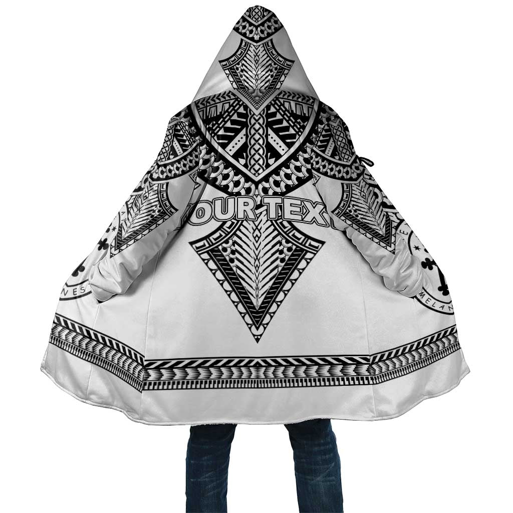 Personalised Melanesian Brotherhood Cloak With Tribal Pattern LT05 Unisex White - Polynesian Pride