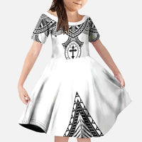 Personalised Melanesian Brotherhood Family Matching Mermaid Dress and Hawaiian Shirt With Tribal Pattern - Polynesian Pride