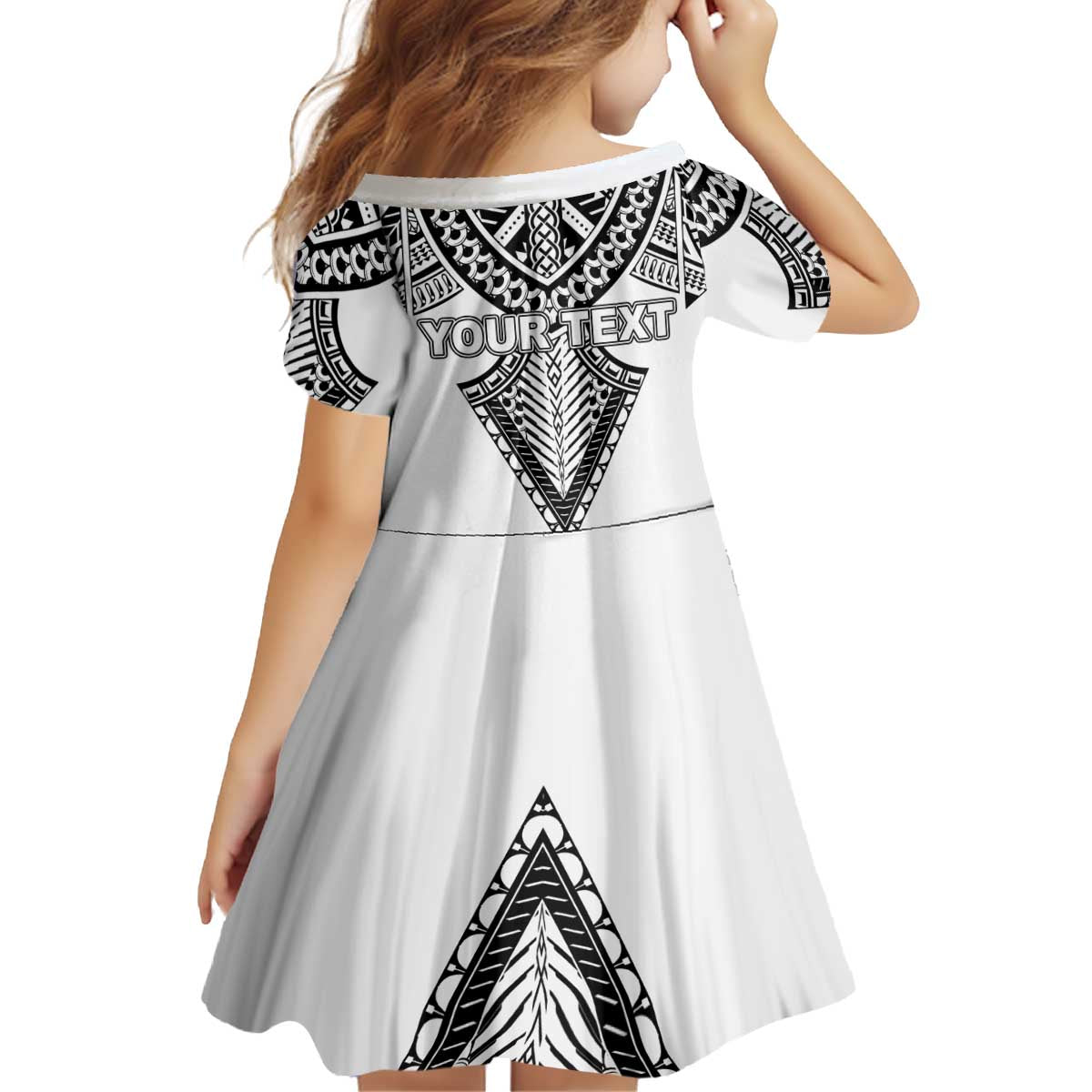 Personalised Melanesian Brotherhood Kid Short Sleeve Dress With Tribal Pattern - Polynesian Pride
