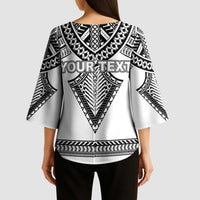 Personalised Melanesian Brotherhood Kimono Sleeve Blouse With Tribal Pattern - Polynesian Pride