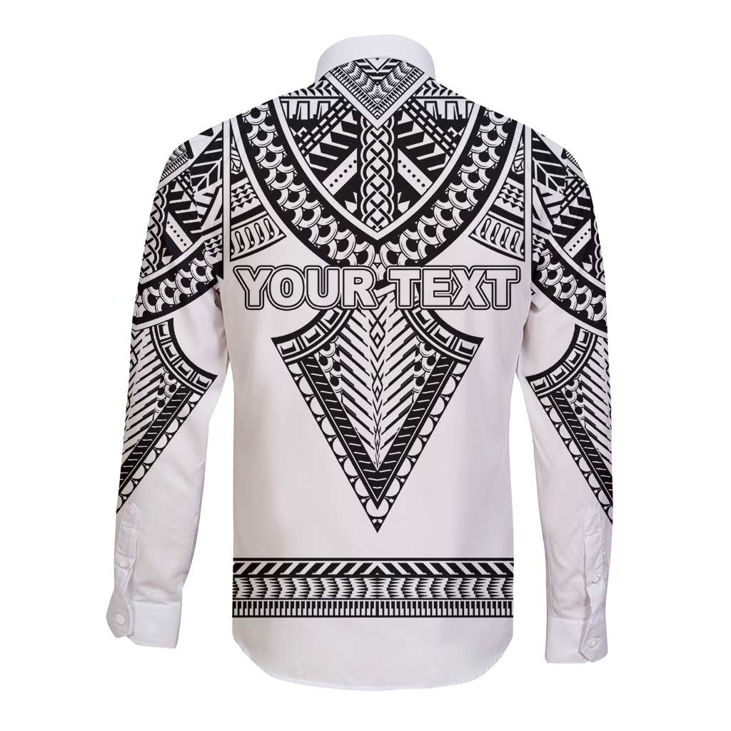 Personalised Melanesian Brotherhood Long Sleeve Button Shirt With Tribal Pattern - Polynesian Pride
