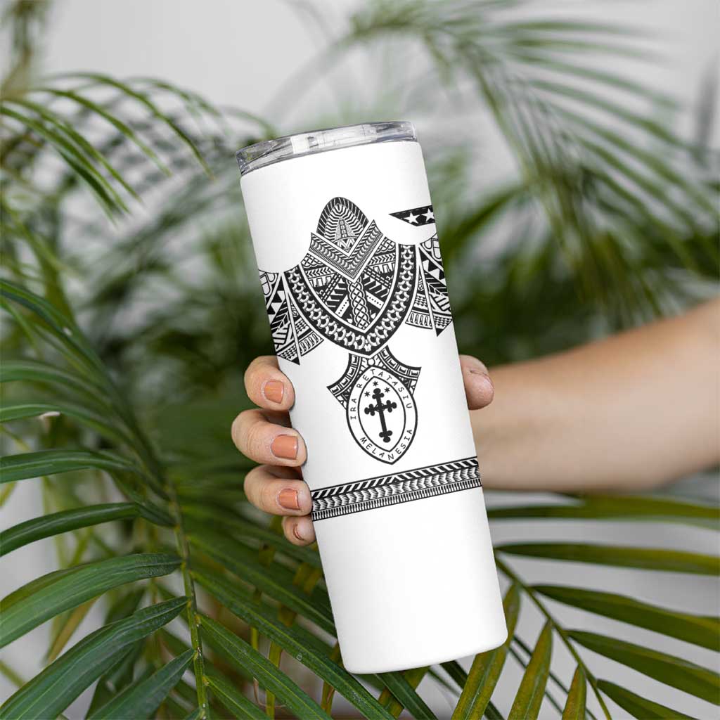Personalised Melanesian Brotherhood Skinny Tumbler With Tribal Pattern LT05 - Polynesian Pride