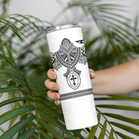 Personalised Melanesian Brotherhood Skinny Tumbler With Tribal Pattern LT05 - Polynesian Pride
