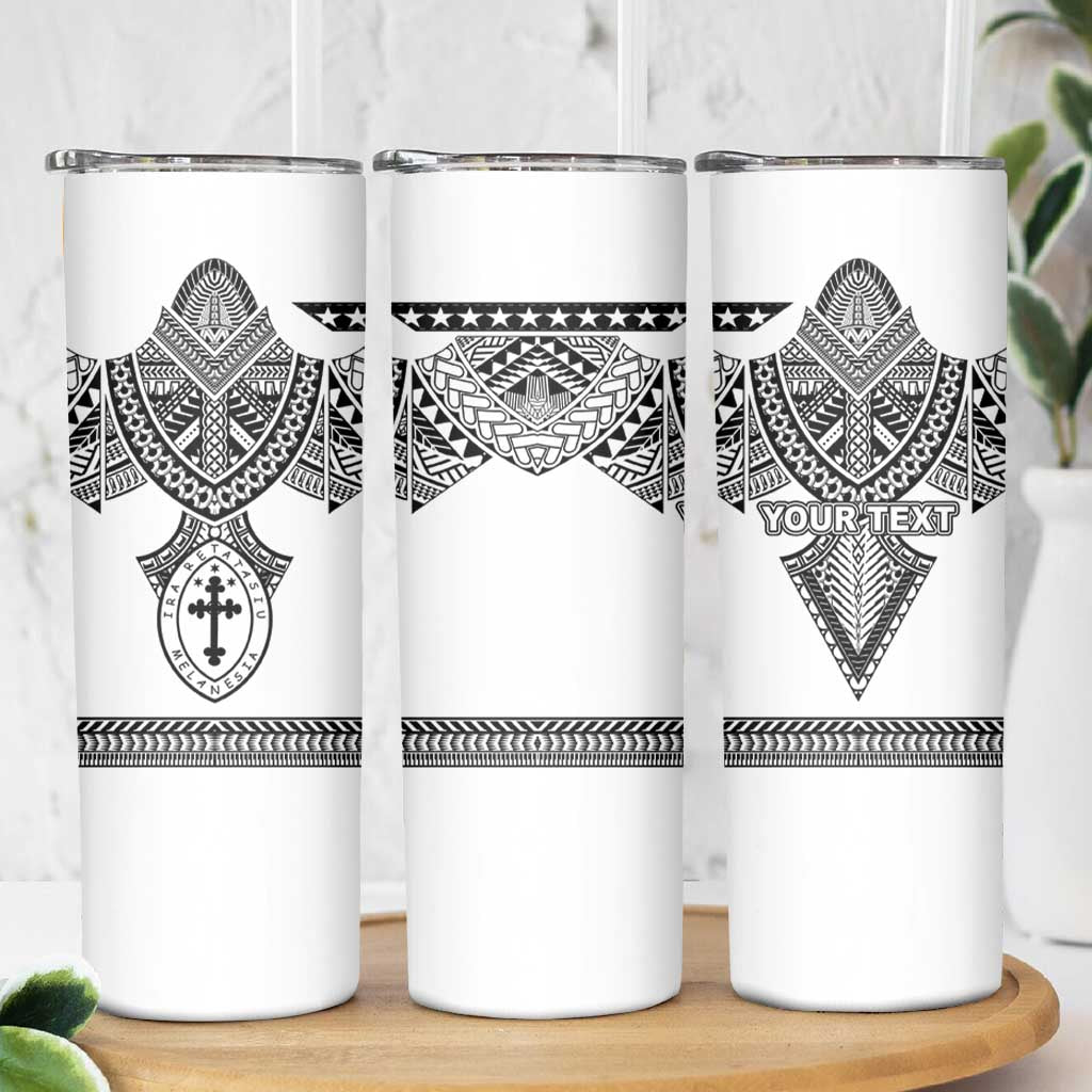 Personalised Melanesian Brotherhood Skinny Tumbler With Tribal Pattern LT05 - Polynesian Pride