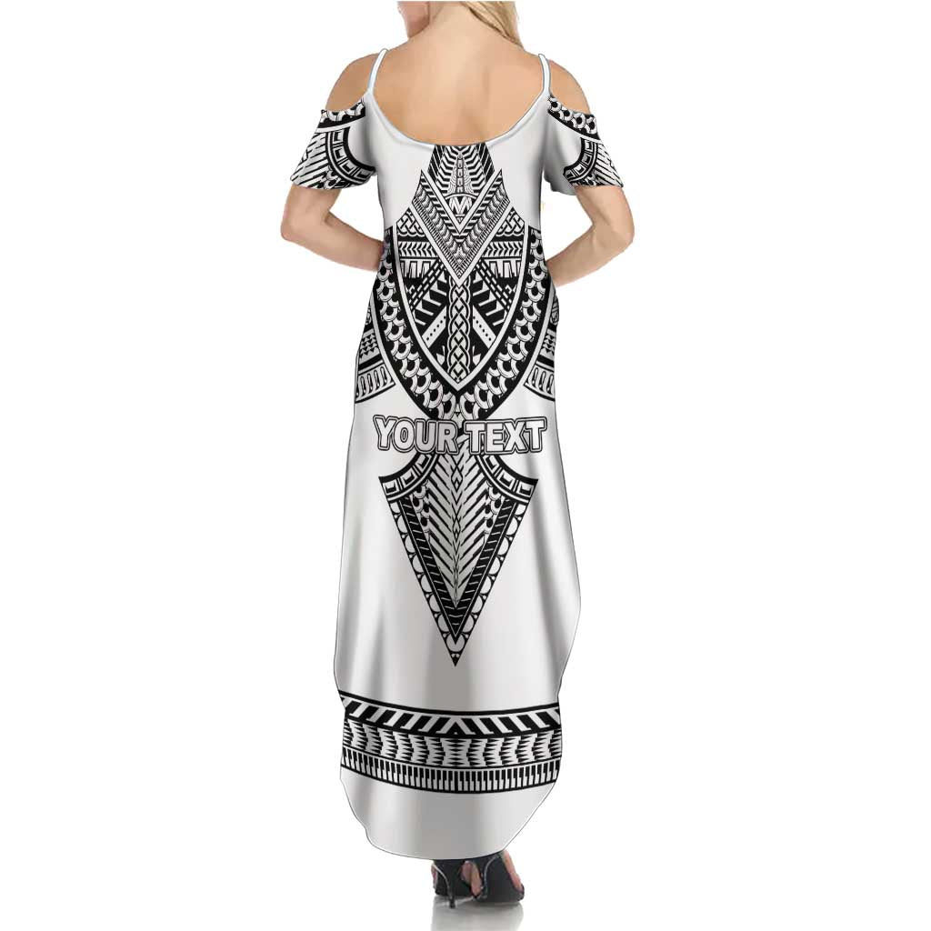 Personalised Melanesian Brotherhood Summer Maxi Dress With Tribal Pattern - Polynesian Pride