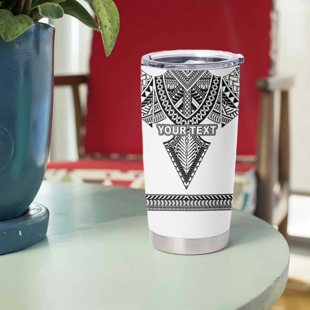 Personalised Melanesian Brotherhood Tumbler Cup With Tribal Pattern - Polynesian Pride
