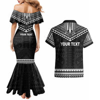 Personalised Melanesian Brotherhood Couples Matching Mermaid Dress and Hawaiian Shirt Ministry Faith And Mission LT05 - Polynesian Pride