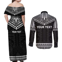 Personalised Melanesian Brotherhood Couples Matching Off Shoulder Maxi Dress and Long Sleeve Button Shirt Ministry Faith And Mission - Polynesian Pride