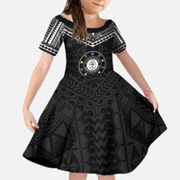 Personalised Melanesian Brotherhood Family Matching Off The Shoulder Long Sleeve Dress and Hawaiian Shirt Ministry Faith And Mission - Polynesian Pride