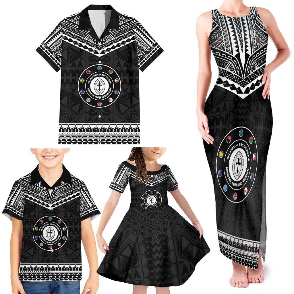 Personalised Melanesian Brotherhood Family Matching Tank Maxi Dress and Hawaiian Shirt Ministry Faith And Mission LT05 - Polynesian Pride