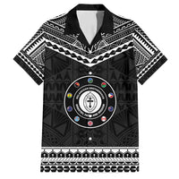 Personalised Melanesian Brotherhood Family Matching Tank Maxi Dress and Hawaiian Shirt Ministry Faith And Mission LT05 Dad's Shirt - Short Sleeve Black - Polynesian Pride