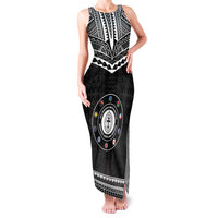 Personalised Melanesian Brotherhood Family Matching Tank Maxi Dress and Hawaiian Shirt Ministry Faith And Mission LT05 Mom's Dress Black - Polynesian Pride