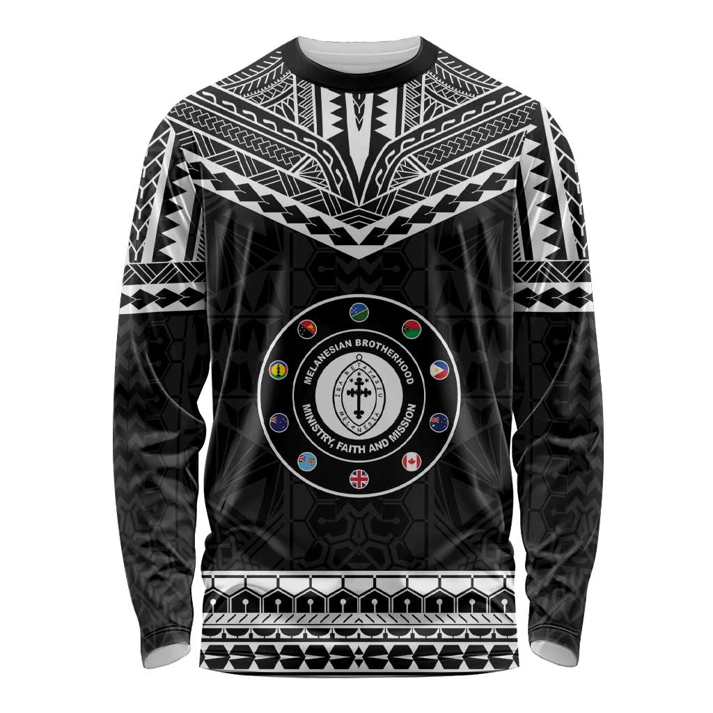 Personalised Melanesian Brotherhood Long Sleeve Shirt Ministry Faith And Mission - Polynesian Pride