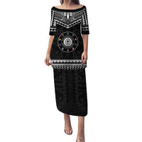 Personalised Melanesian Brotherhood Puletasi Ministry Faith And Mission LT05 Long Dress Black - Polynesian Pride