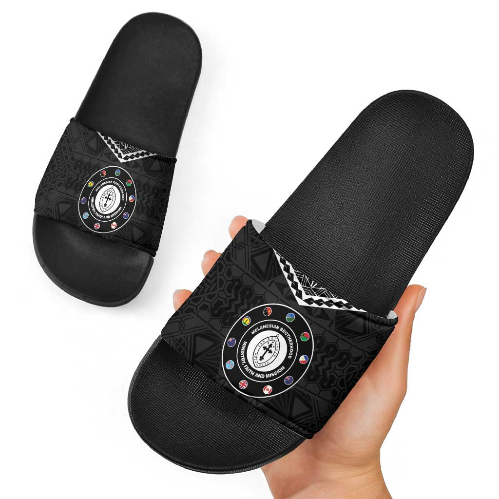 Melanesian Brotherhood Slide Sandals Ministry Faith And Mission - Polynesian Pride