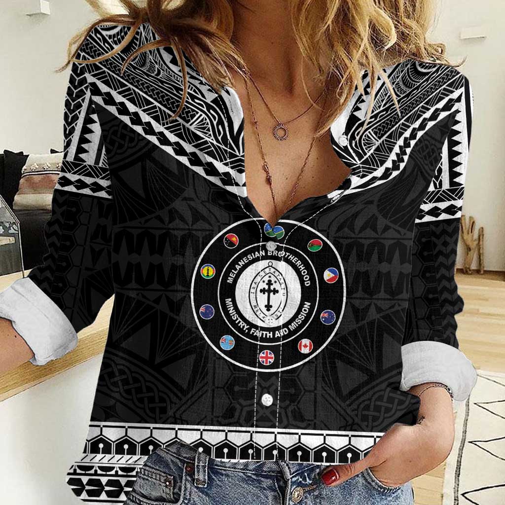 Personalised Melanesian Brotherhood Women Casual Shirt Ministry Faith And Mission - Polynesian Pride