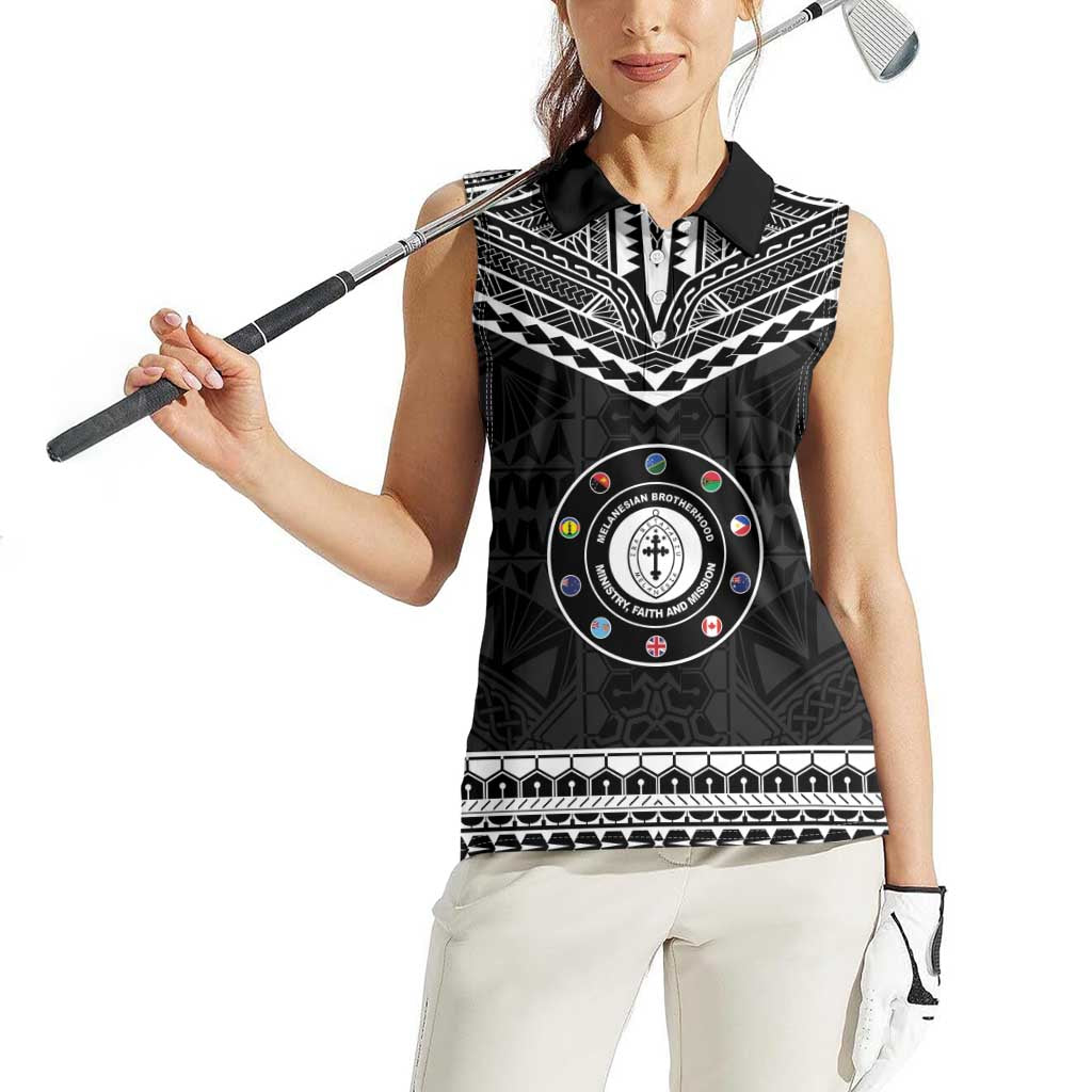 Personalised Melanesian Brotherhood Women Sleeveless Polo Shirt Ministry Faith And Mission - Polynesian Pride