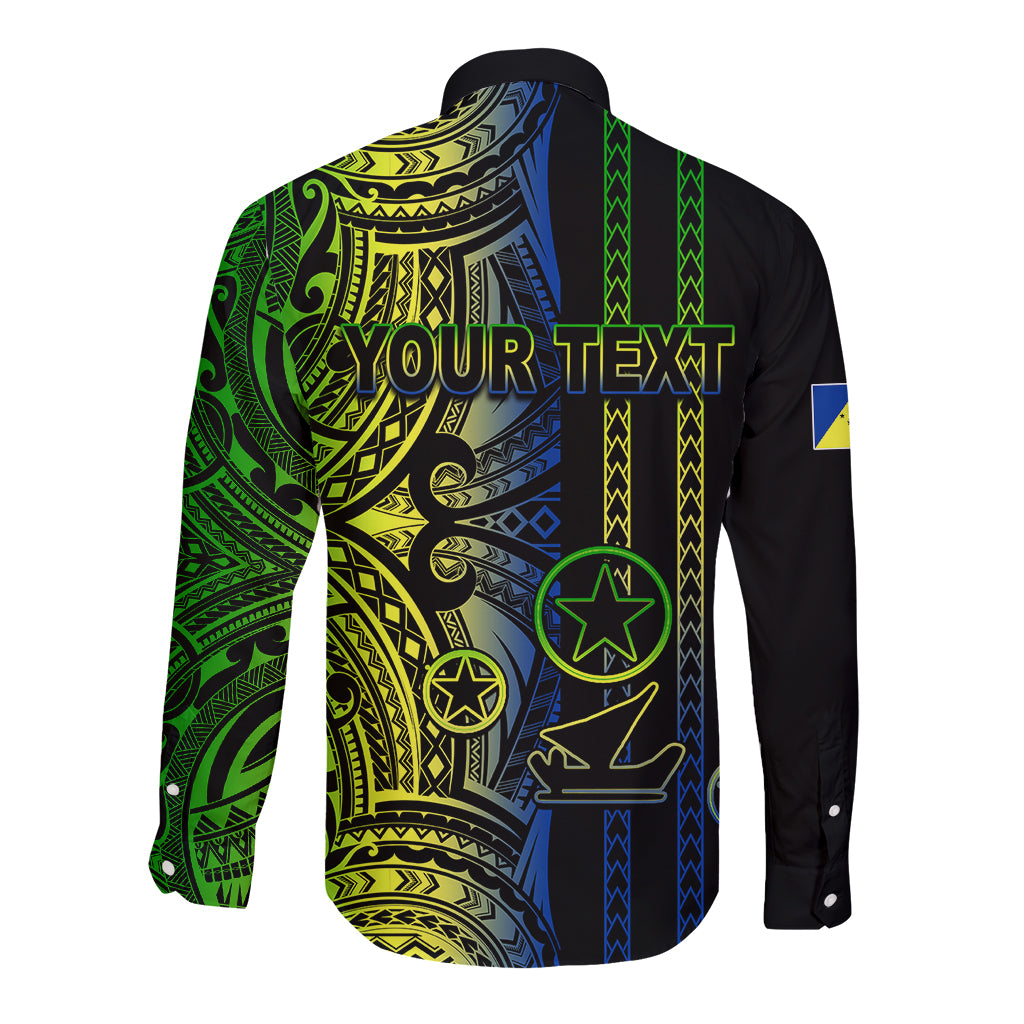 Custom Vanuatu Malampa Long Sleeve Button Shirt Polynesian Tribal LT6 - Polynesian Pride