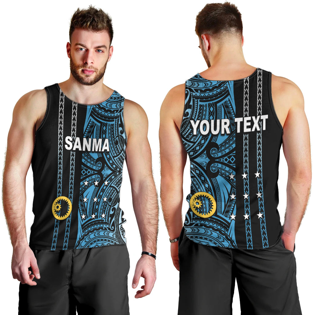 Custom Vanuatu Sanma Men Tank Top Polynesian Tribal LT6 - Polynesian Pride