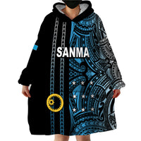 Custom Vanuatu Sanma Wearable Blanket Hoodie Polynesian Tribal LT6 - Polynesian Pride