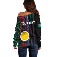 Custom Vanuatu Shefa Off Shoulder Sweater Polynesian Tribal LT6 - Polynesian Pride