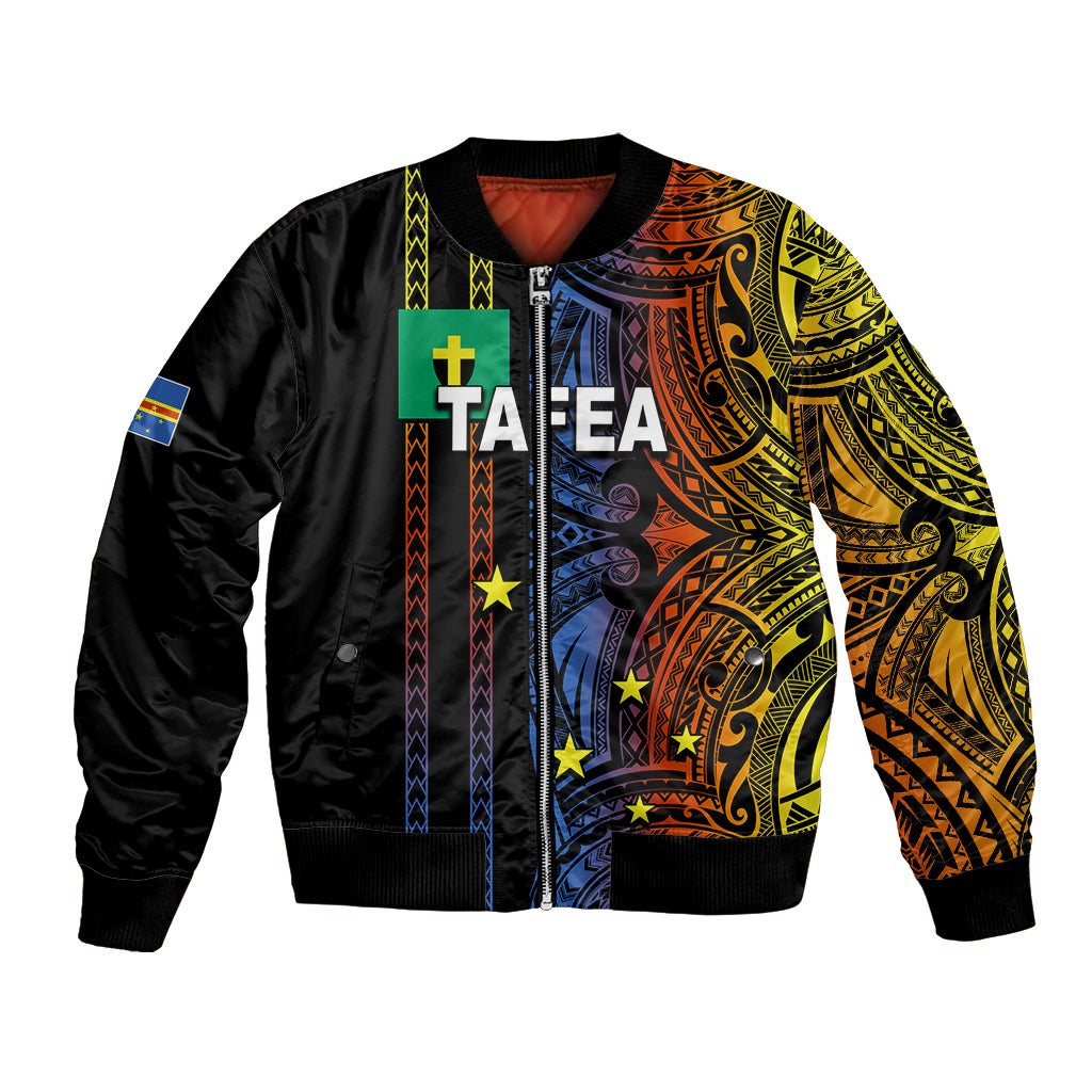 Custom Vanuatu Tafea Bomber Jacket Polynesian Tribal LT6 Unisex Black - Polynesian Pride