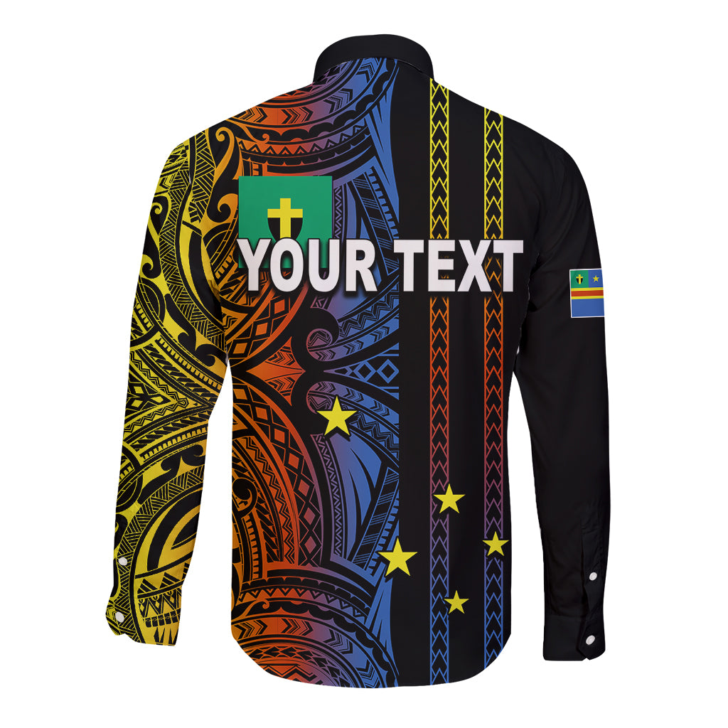 Custom Vanuatu Tafea Long Sleeve Button Shirt Polynesian Tribal LT6 - Polynesian Pride