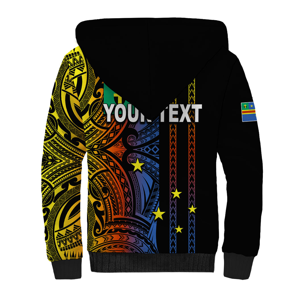 Custom Vanuatu Tafea Sherpa Hoodie Polynesian Tribal LT6 - Polynesian Pride